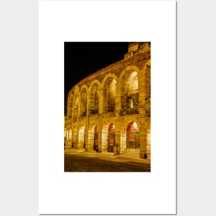 Nighttime at the Arena di Verona Posters and Art